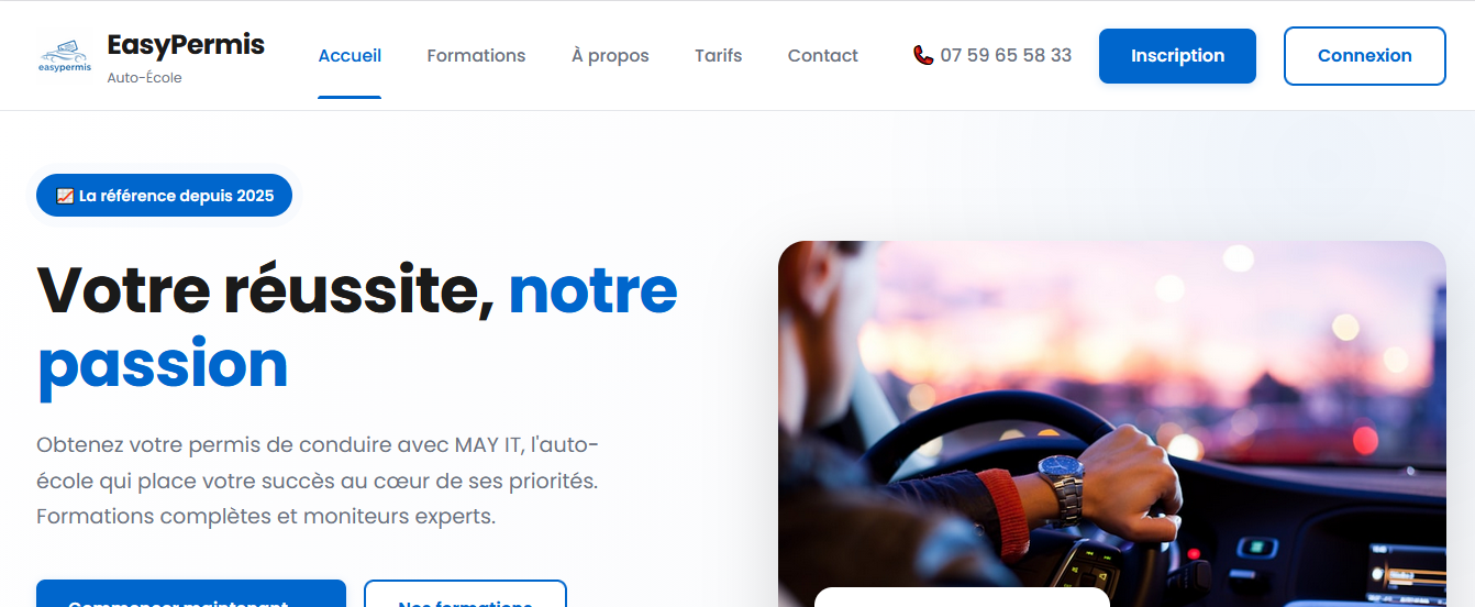 Page d'accueil